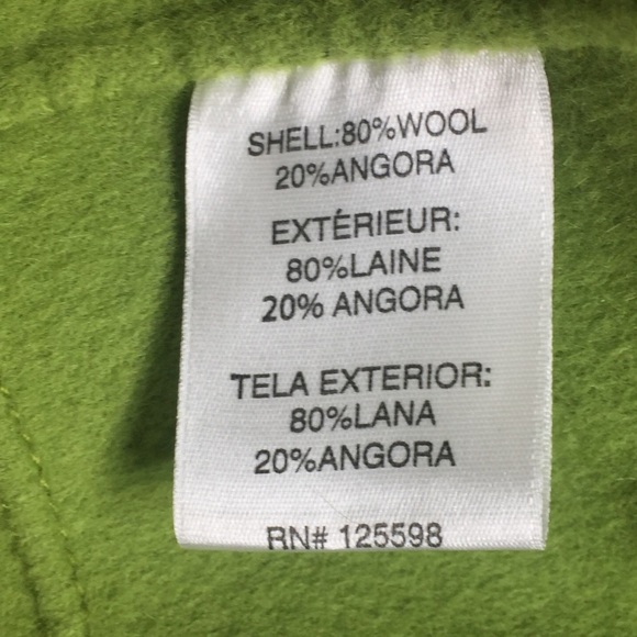 Ellen Tracy || Green Crop Wool Jacket.  Size 14 - Picture 6 of 6